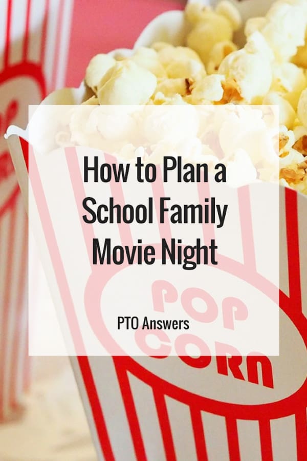 How to plan a school family movie night for your PTO with concessions stand popcorn